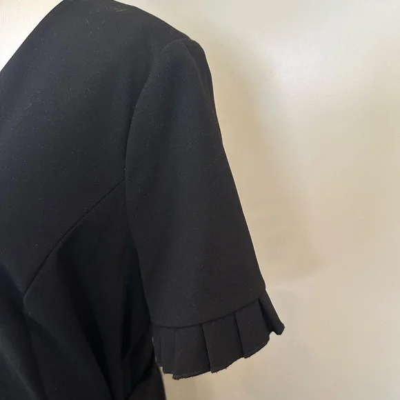 Tommy Hilfiger Black V-Neck Ruffle Sleeve Belted Jumpsuit Size 14